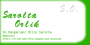 sarolta orlik business card